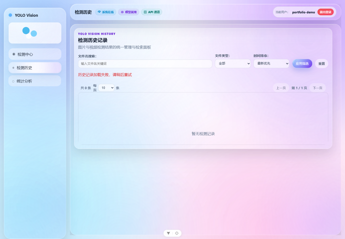 YOLO 检测历史截图
